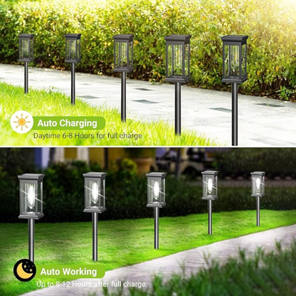 XF-2901 Solar Lawn Lamp – Outdoor Waterproof LED Pathway Light with Automatic Charging & Elegant Garden Decoration - Damoo