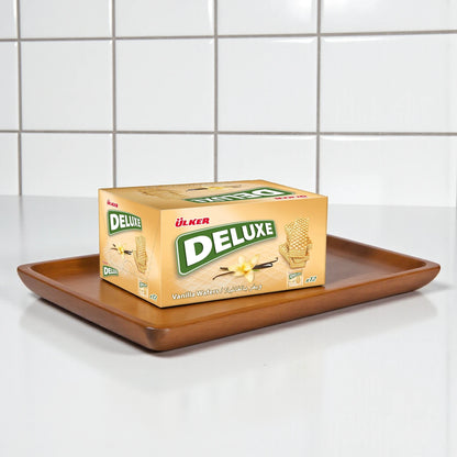 Ülker Deluxe Vanilla Wafers – 12x40g | Creamy, Crispy & Rich in Vanilla Flavor – Vegetarian Treat from Belarus - Damoo