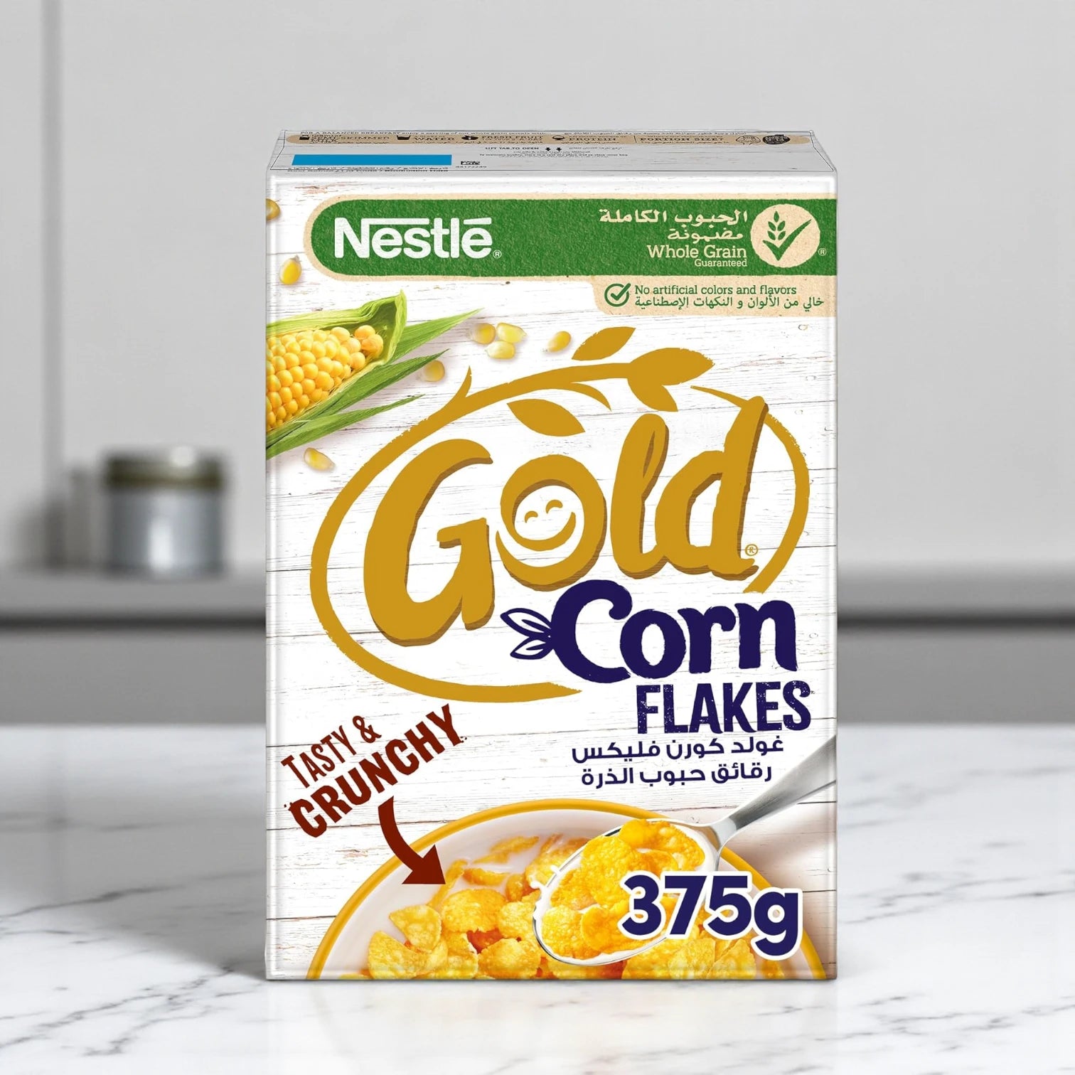 Nestlé Gold Corn Flakes Breakfast Cereal – 375g | Fortified with Calcium, Iron & B Vitamins | Classic Crunchy Cereal for Adults & Kids - Damoo