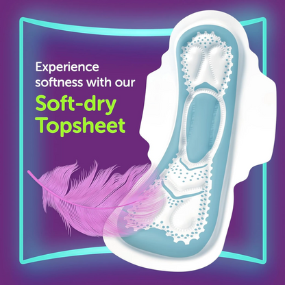 Always Aloe Cool Maxi Thick Sanitary Pads XL 24 Count – Heavy Flow Protection, Cooling Freshness & Extra Absorbency - Damoo