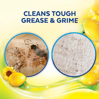 Green Clean Lemon Multipurpose Cleaner & Disinfectant Liquid – 2L | Powerful Dishwashing Liquid for Dishes, Utensils & Household Surfaces | Fresh Lemon Scent - Damoo