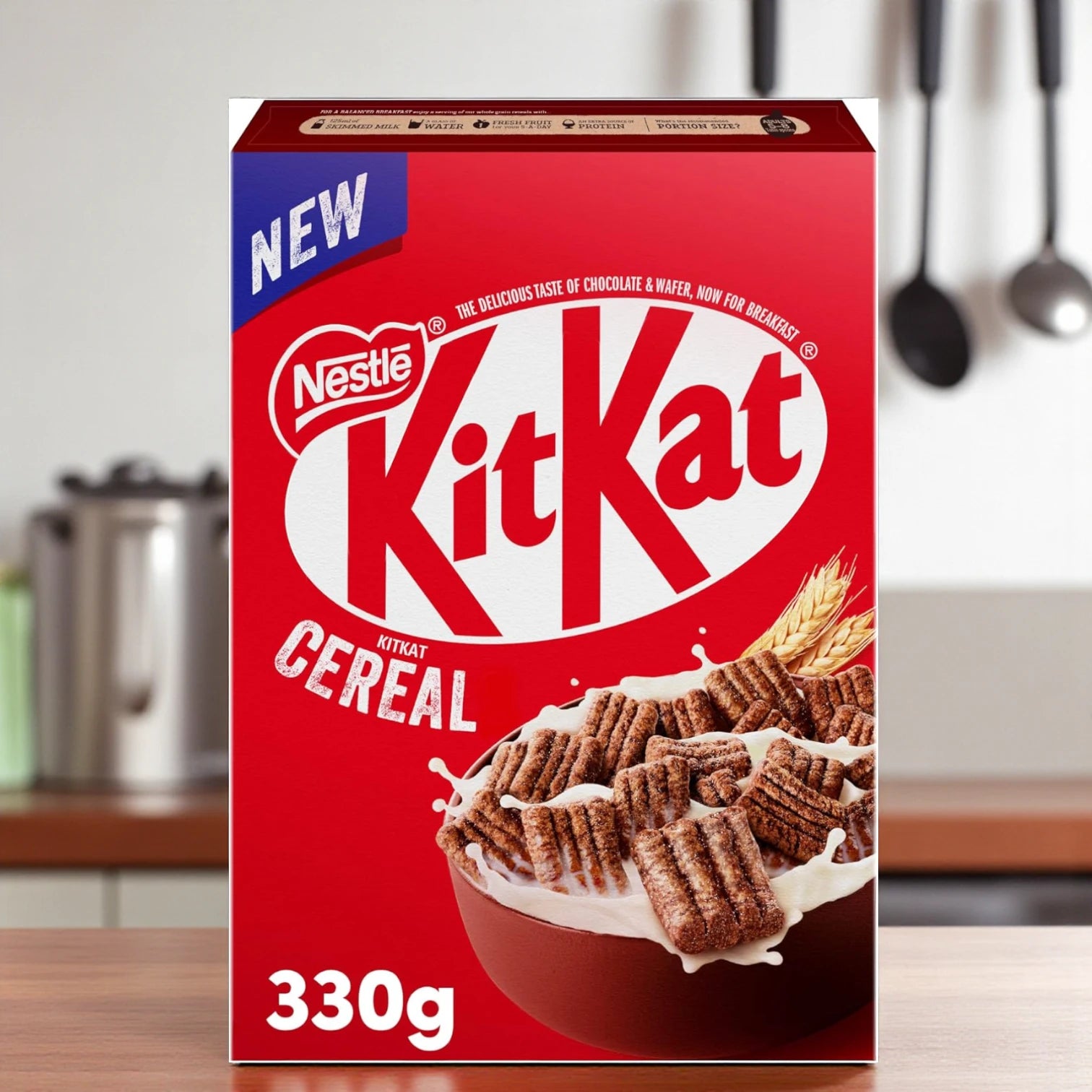Nestlé KitKat Breakfast Cereal – 330g | Chocolate & Wafer Flakes with Whole Grains | Crispy, Cocoa-Filled Start to Your Day - Damoo