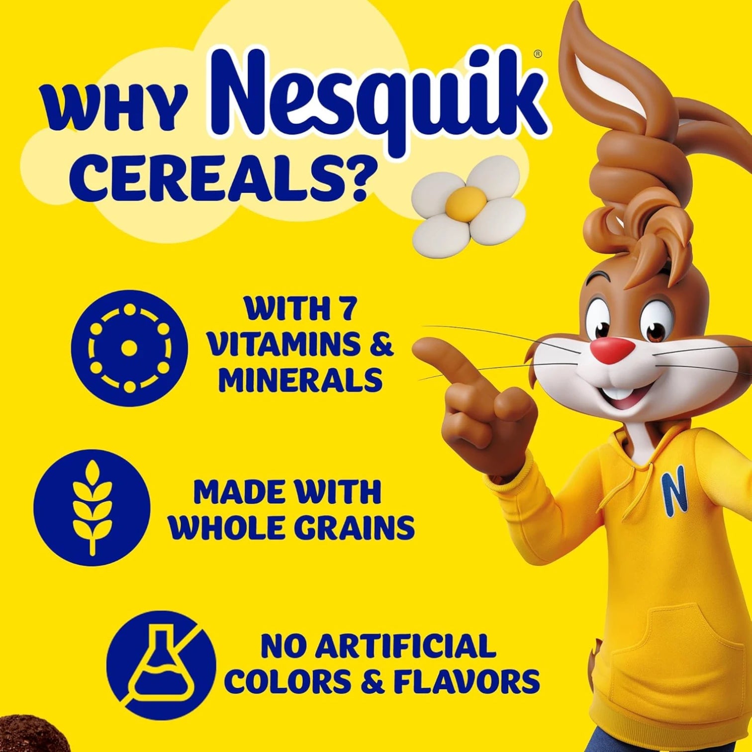 Nestlé Nesquik Chocolate Cereal – 330g | Made with 60% Whole Grain, No Artificial Colors or Flavors | Nutritious Kids Breakfast with Vitamin B & Iron - Damoo