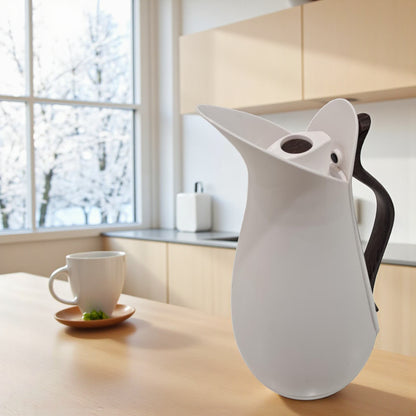 MAHRA 1L Premium Insulated Thermos with Wood-Style Handle | Double Wall Flask for Hot & Cold Beverages | Modern Design for Home, Office & Travel - Damoo