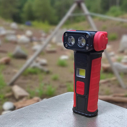 FX-03 Multifunctional Work Light – Rechargeable LED COB Flashlight with Magnetic Base, Adjustable Head & Type-C/USB Charging - Damoo