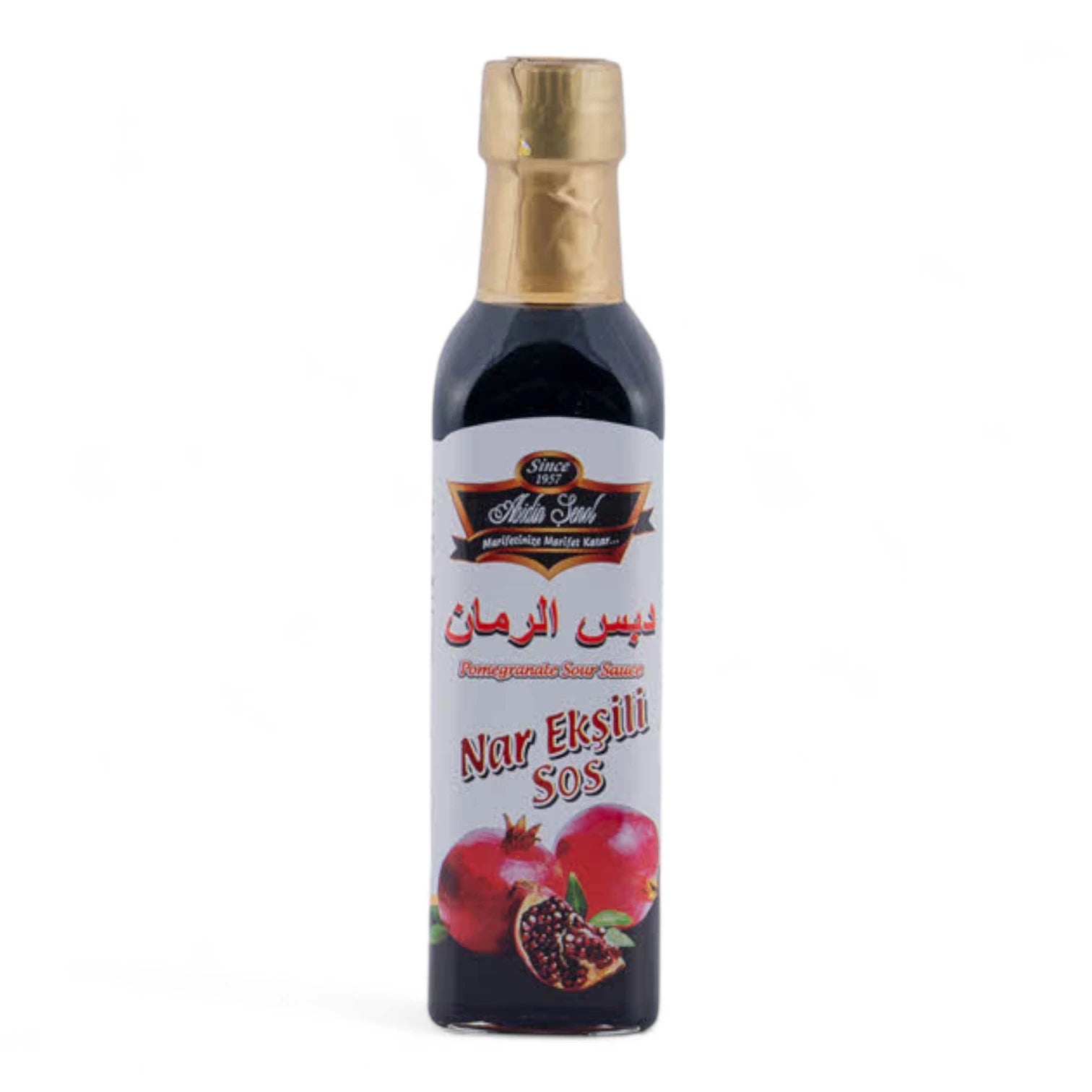 Abidin Senol Pomegranate Sour Sauce 350g – Sweet & Tangy Flavor Enhancer for Marinades, Dressings & Gourmet Recipes | Made in Turkey - Damoo