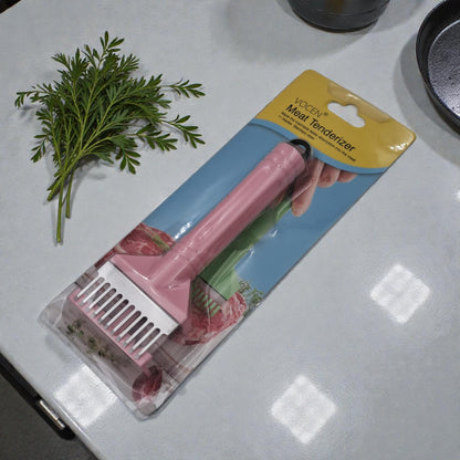 VOCEN Meat Tenderizer Tool with 11 Stainless Steel Blades – Manual Meat Tenderizing Hammer for Beef, Chicken, Pork & BBQ - Damoo