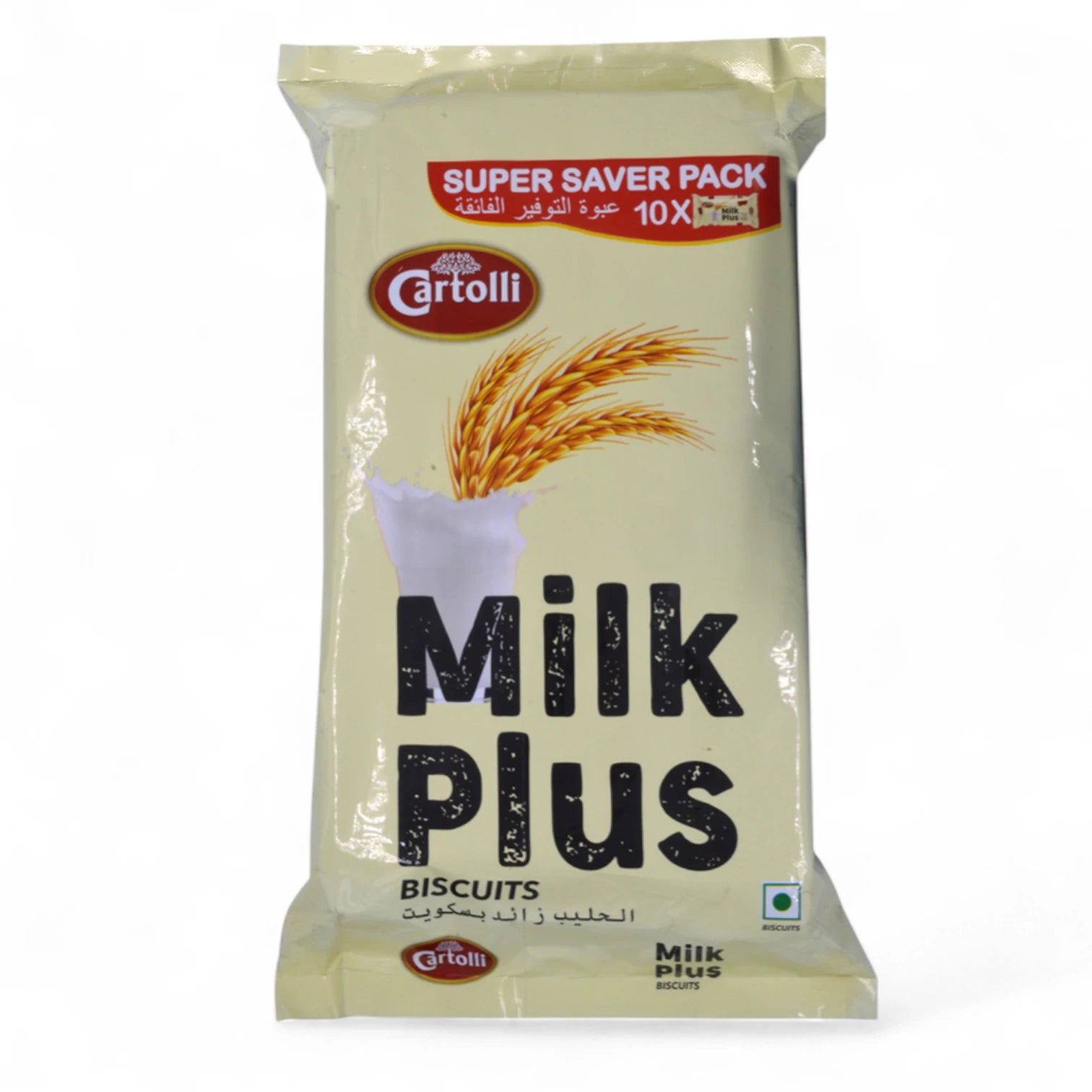 Cartolli Milk Plus Biscuits Super Saver Pack – 10 Individually Wrapped Milk-Enriched Creamy Biscuits | Crispy Texture | Ideal for Kids & Adults | Perfect Tea-Time or On-the-Go Snack - Damoo