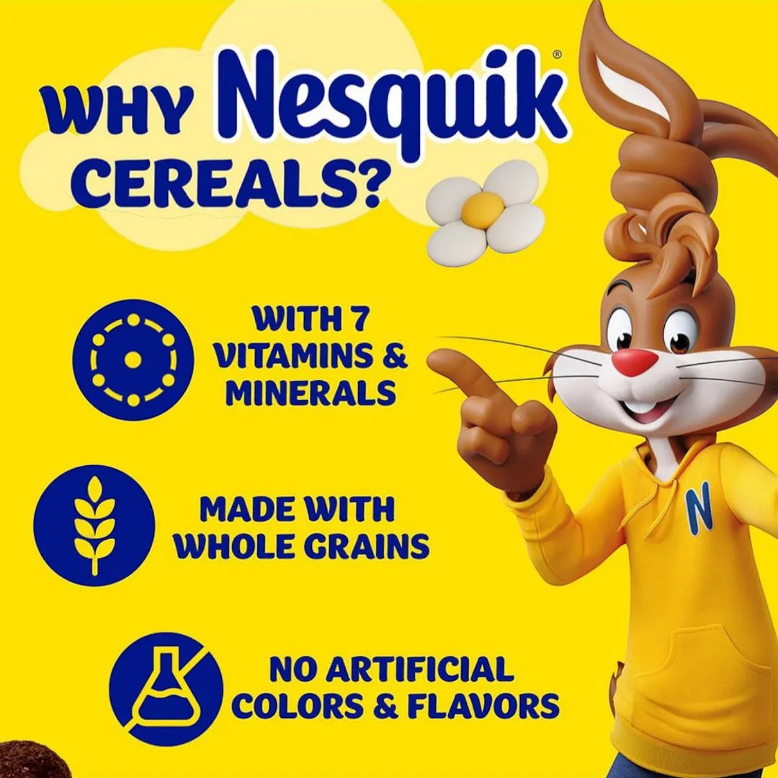 Nestlé Nesquik Chocolate Breakfast Cereal – 150g Bag | Whole Grain | 7 Vitamins & Minerals | No Artificial Colors - Damoo
