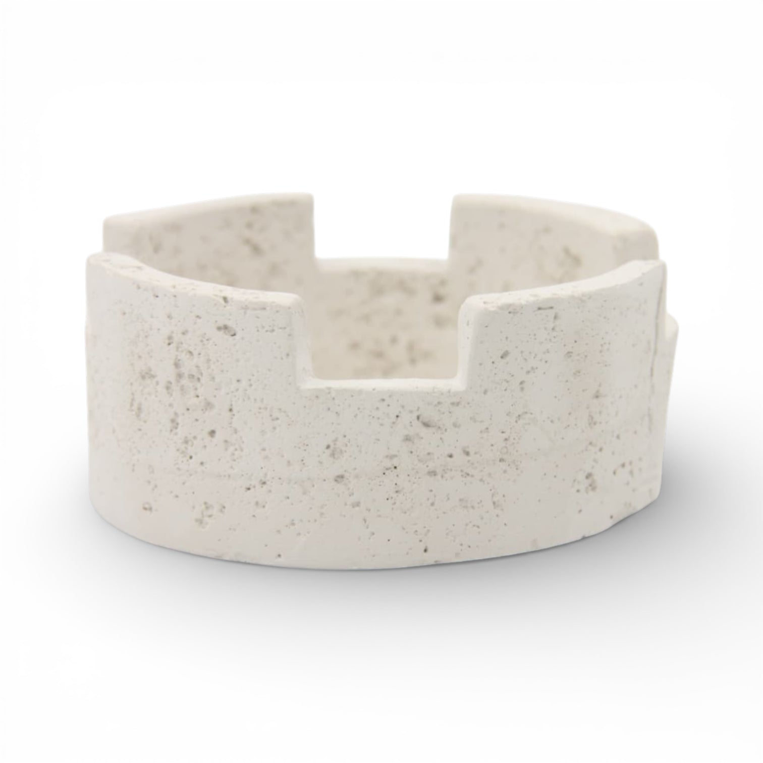 Luxury multi-hole stone design ashtray - neutral stone finish, heat resistant, for home, office and outdoor use (6cm height x 13cm width x 13cm length) - Damoo