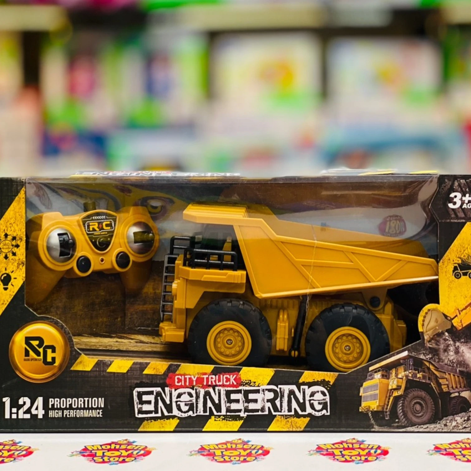 MK City Truck Engineering Dump Truck – 1:24 Scale Remote Control Heavy Duty Mining Construction Vehicle Toy for Kids, Rechargeable 2.4G RC Truck, Ages 3+