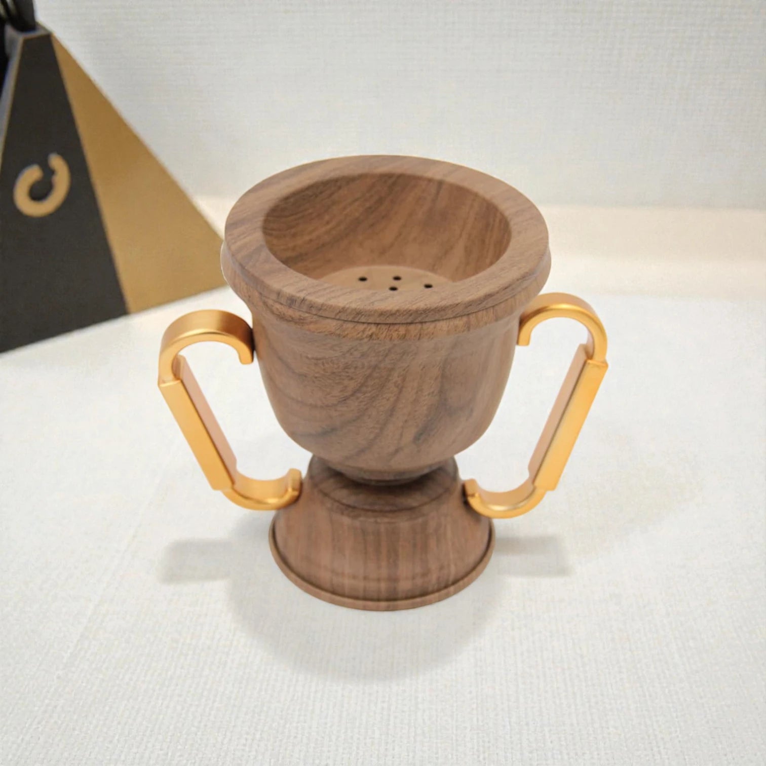 Damoo Luxury Metal Bakhoor Burner with Wooden Body & Removable Tray – Elegant Incense Burner for Oud & Home Fragrance (15H x 18L x 13W CM) - Damoo