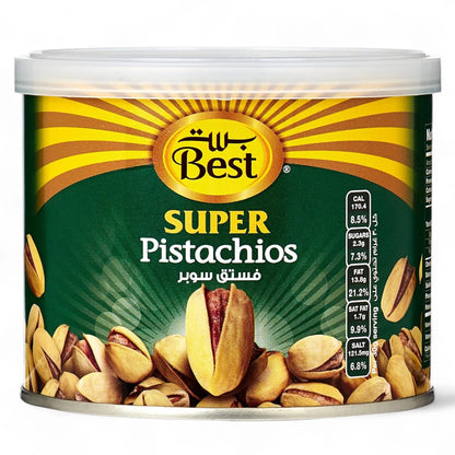 BEST Super Salted Pistachios 110g Can | Roasted & Lightly Salted | High-Protein, Healthy Gourmet Snack - Damoo