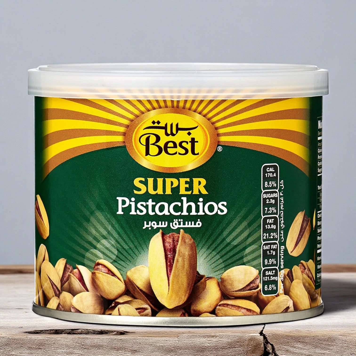 BEST Super Salted Pistachios 110g Can | Roasted & Lightly Salted | High-Protein, Healthy Gourmet Snack - Damoo