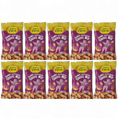 Best Cosmic Classic Mix Nuts 12 x 20g | Roasted & Salted Peanuts, Almonds & Cashews | Healthy On-the-Go Snack Box - Damoo