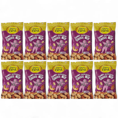 Best Cosmic Classic Mix Nuts 12 x 20g | Roasted & Salted Peanuts, Almonds & Cashews | Healthy On-the-Go Snack Box - Damoo