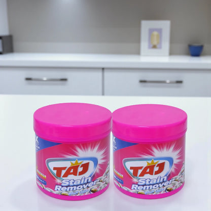 Taj Stain Remover Pink Powder 2x500g – Powerful Colour-Safe Laundry Booster | Special Offer Pack - Damoo