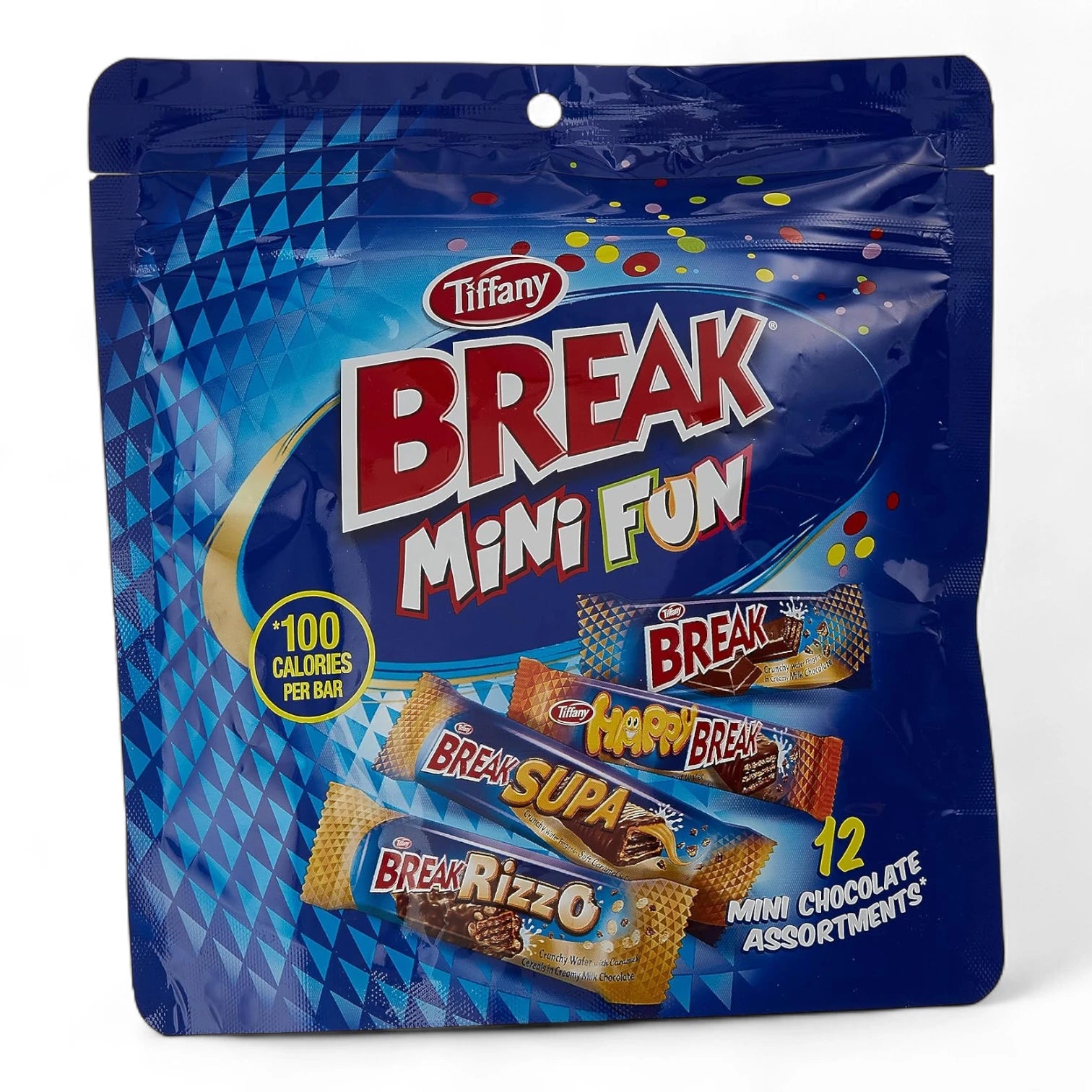 Tiffany Break Mini Fun – 12 Assorted Crunchy Wafer Fingers Coated in Creamy Milk Chocolate | 4 Varieties | Perfect Snack Pack for Gifting, Sharing & Celebrations | 186g - Damoo