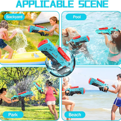 Electric Water Gun Blaster – Automatic Long-Range High-Power Squirt Gun, Rechargeable Outdoor Pool & Beach Toy for Kids and Adults, Summer Party Electronic Water Shooter