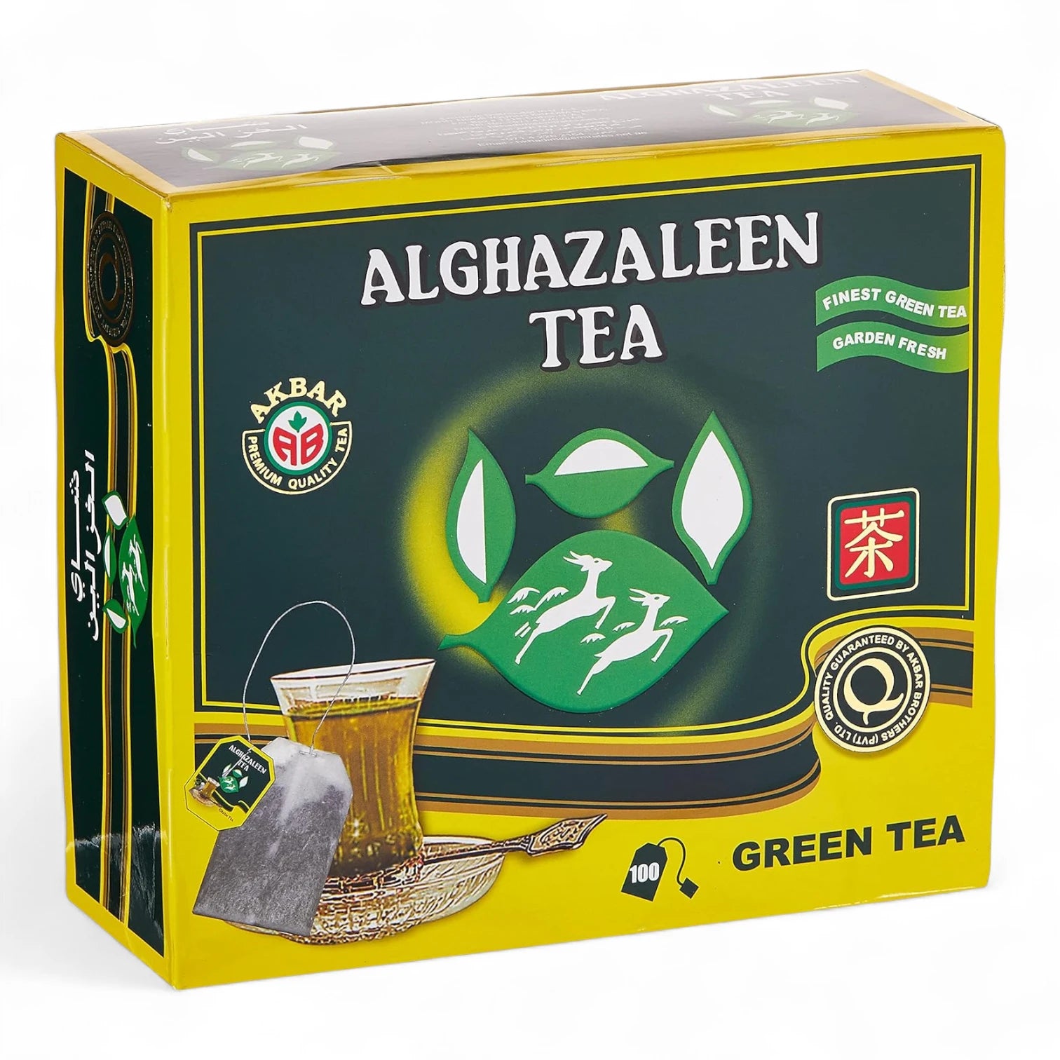 Al Ghazaleen Green Tea Bags – 100 Count | Pure Chinese Green Tea Packed in Sri Lanka | Light, Refreshing Flavor for Anytime Use - Damoo