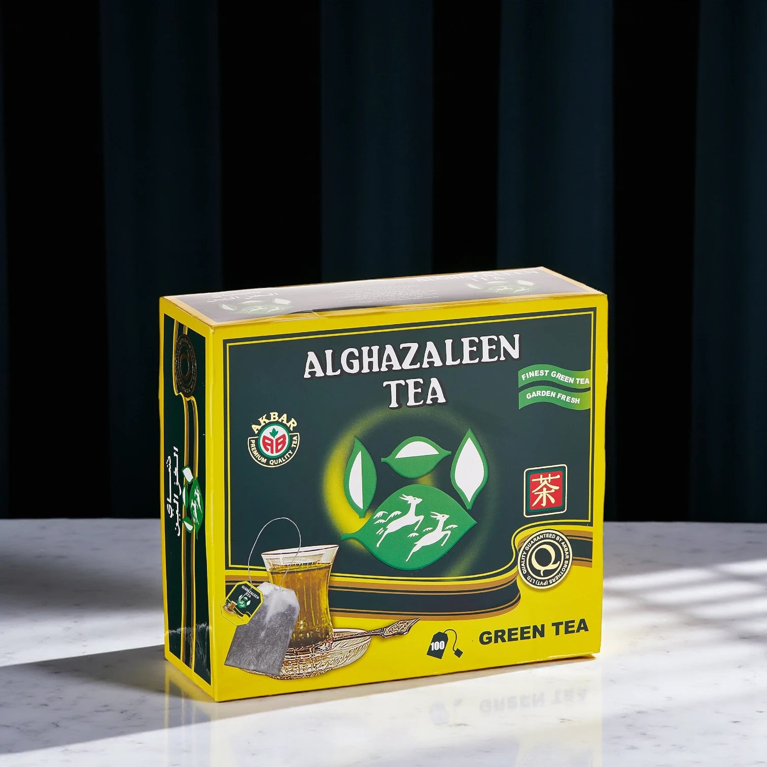 Al Ghazaleen Green Tea Bags – 100 Count | Pure Chinese Green Tea Packed in Sri Lanka | Light, Refreshing Flavor for Anytime Use - Damoo