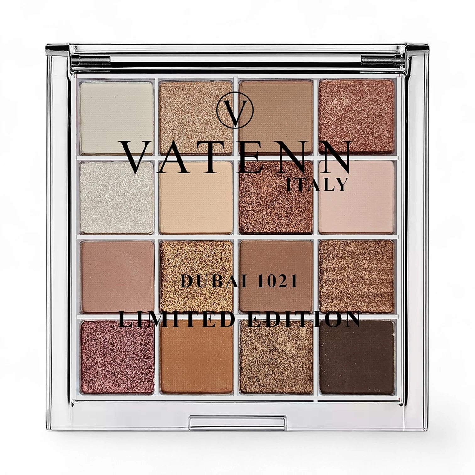 VATENN Italy Dubai 1021 Limited Edition Eyeshadow Palette – 16 Rich Pigmented Shades, Matte & Shimmer Finishes, Long-Lasting Professional Eye Makeup Kit - Damoo