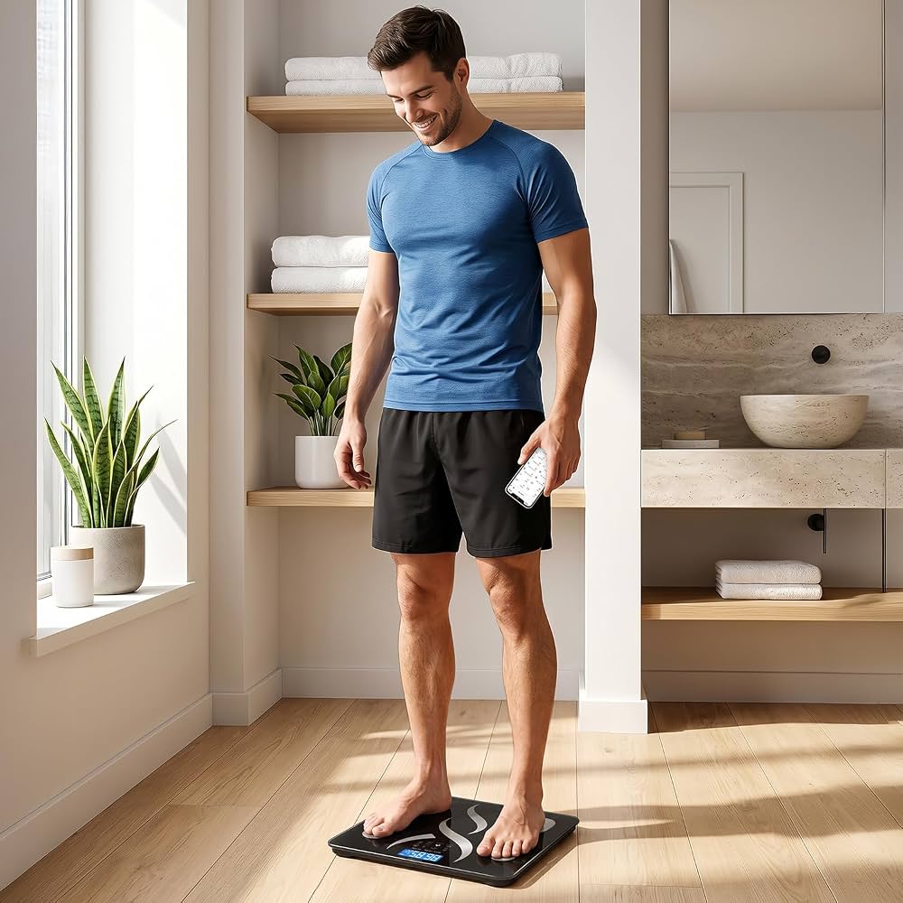 PORODO SOMAFIT SYNC Smart Bluetooth Body Scale – 180kg Capacity | 17 Body Metrics | Digital Display | Apple & Google Health Sync