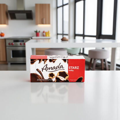 Amada Starz Milky Chocolate Biscuit Bar – Crunchy Biscuits Coated in Smooth Milk Chocolate – Perfect Gift Snack by Solen - Damoo
