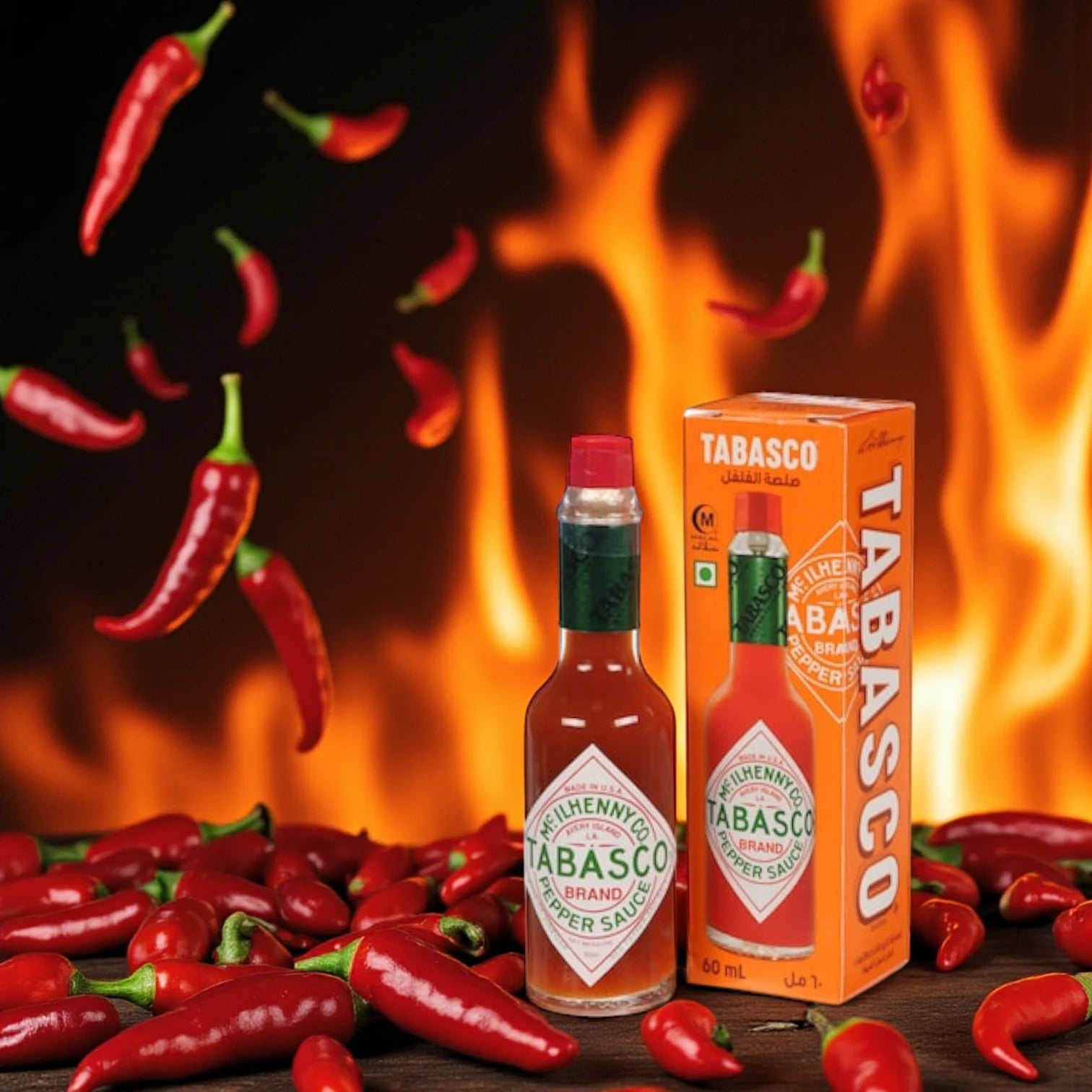Tabasco Original Red Pepper Sauce – 2x60ml | Aged, Authentic, Spicy & Gluten-Free - Damoo