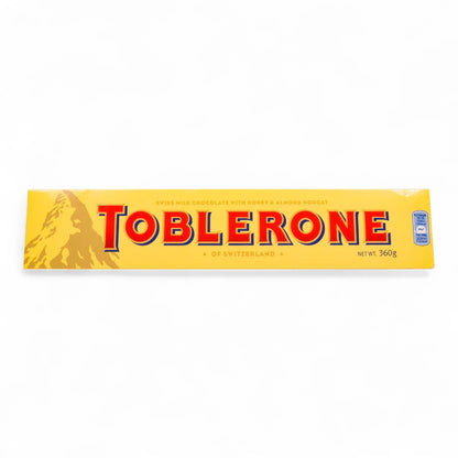 Toblerone Swiss Milk Chocolate Bar with Honey and Almond Nougat – Iconic Triangular Treat from Switzerland – Perfect for Gifting, Snacking & Sharing - Damoo