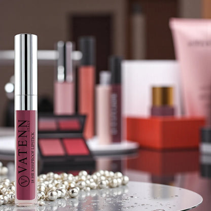 Vatenn 18Hrs Kissproof Liquid Lipstick – Shade 20 Gossip Girl | Long-Lasting Transfer-Proof Matte Lip Color, Non-Drying & Highly Pigmented - Damoo