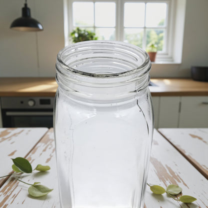 Lord & Lady Clear Glass Spice Jar with Stainless Steel Lid | Airtight Square Seasoning Container for Kitchen Storage | Modern Spice Organizer H(21.5cm) x W(7cm)