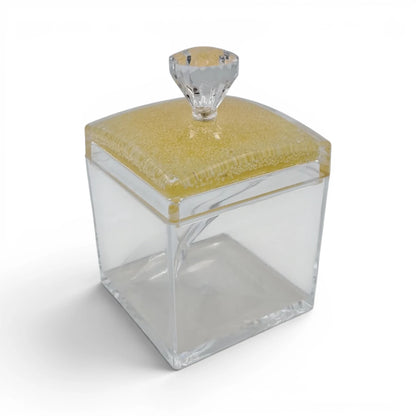 Acrylic Sugar Jar with Lid and Spoon, Clear Storage Container for Candy Condiments Spices, Decorative Kitchen Organizer, Available in 2 Designs - Damoo