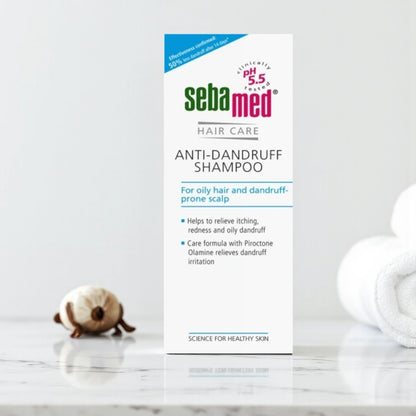 Sebamed Anti-Dandruff Shampoo – pH 5.5 Balanced | For Oily Hair & Dandruff-Prone Scalp | Reduces Itchiness & Irritation - Damoo
