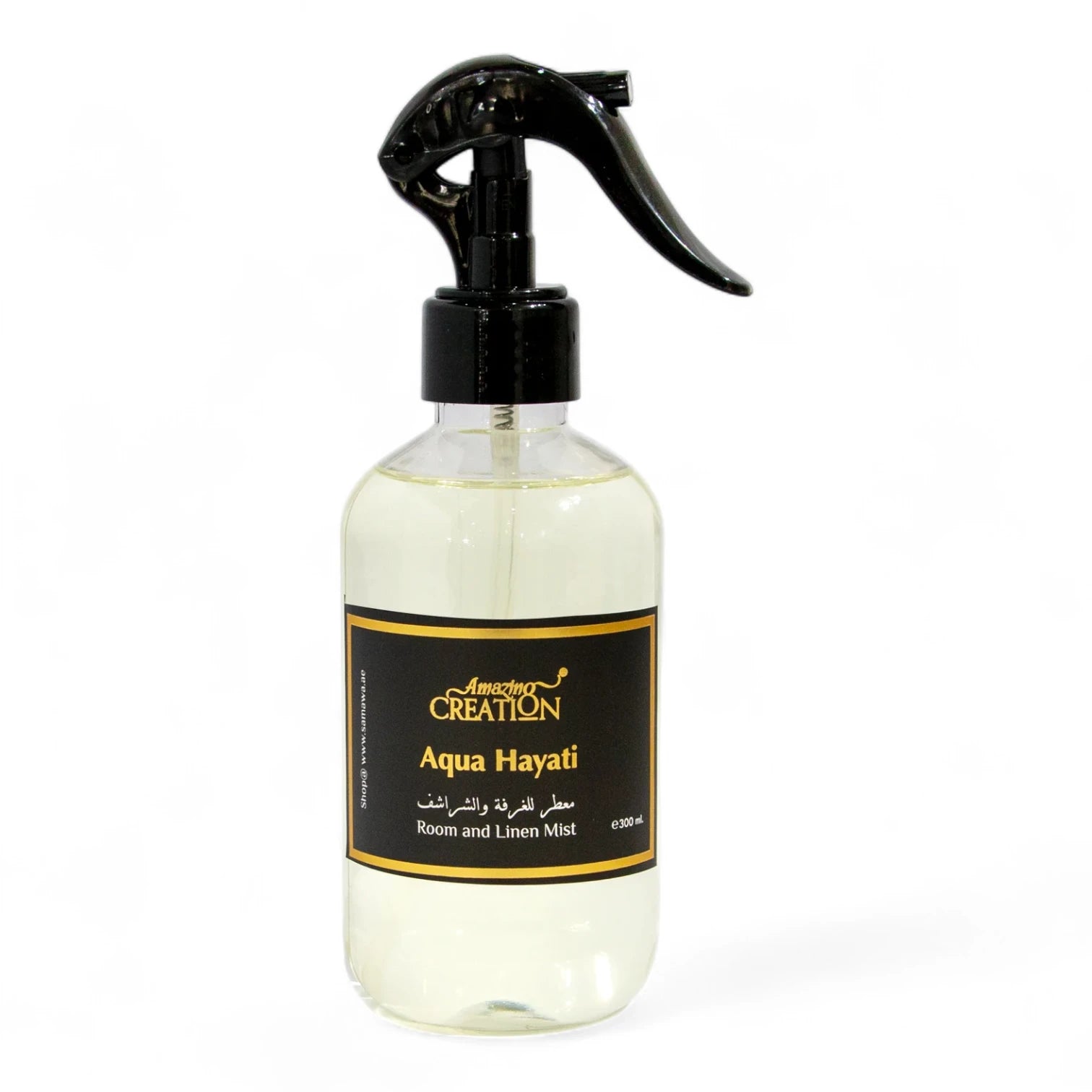 Amazing Creation Aqua Hayati Room & Linen Mist – 300ml – Long-Lasting Fabric & Air Freshener with Elegant Scent - Damoo