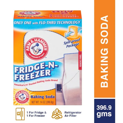 Arm & Hammer Fridge-N-Freezer Baking Soda – 396.9g | Odor Absorber & Food Freshener for Refrigerator and Freezer - Damoo