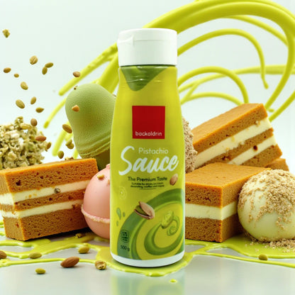 Backaldrin Pistachio Dessert Sauce – 500g | Creamy Ready-to-Use Topping & Filling for Ice Cream, Waffles, Cakes & More - Damoo