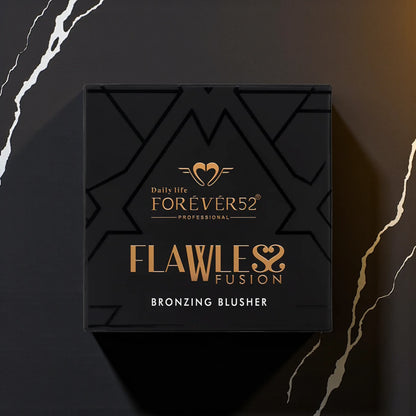 Forever52 Flawless Fusion Bronzing Blusher – Towny Shade BBR006, Blendable Satin Finish Powder, Rich Pigmentation, Contouring & Highlighting Bronzer Blush - Damoo