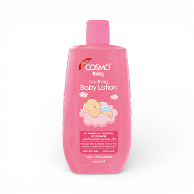 Cosmo Baby Soothing Baby Lotion with Aloe Vera & Vitamin E – Gentle Moisturizing Care for Delicate Skin (500ml) - Damoo