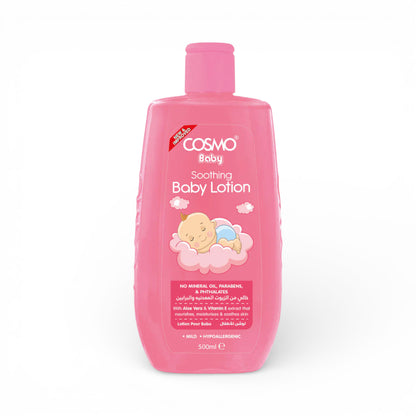 Cosmo Baby Soothing Baby Lotion with Aloe Vera & Vitamin E – Gentle Moisturizing Care for Delicate Skin (500ml) - Damoo