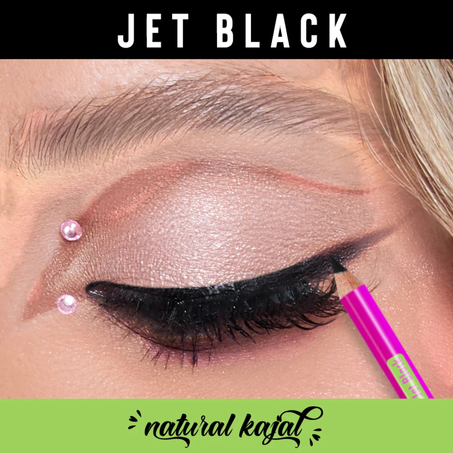 Character Natural Kajal C701 Jet Black | Intense Pigment, Smudge-Proof, Waterproof, Long-Lasting Eye Kajal Pencil for Bold, Defined & All-Day Comfortable Wear – Gentle on Eyes - Damoo