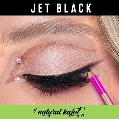Character Natural Kajal C701 Jet Black | Intense Pigment, Smudge-Proof, Waterproof, Long-Lasting Eye Kajal Pencil for Bold, Defined & All-Day Comfortable Wear – Gentle on Eyes - Damoo