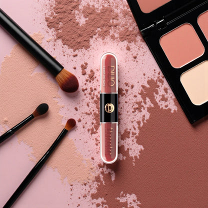 Character Duo Temptation Liquid Lipstick CDU002 | 2-in-1 Matte Base + Gloss Top Coat | Long-Lasting, Smudge-Proof & Moisturizing - Damoo