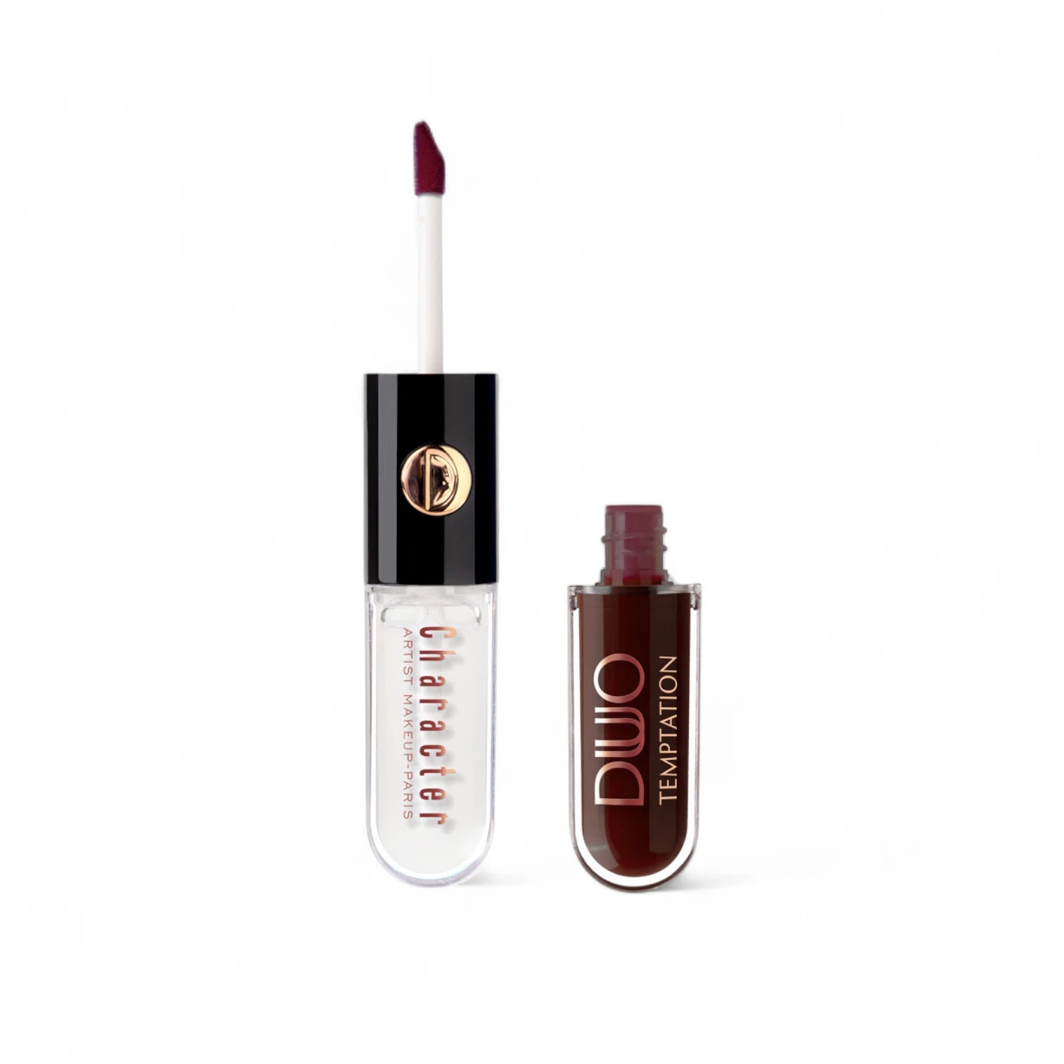 Character Duo Temptation Dual Liquid Lipstick & Gloss – CDU015 | Long-Lasting Matte Base & Hydrating Gloss, Smudge-Proof 12H Wear, High Pigment & Shine - Damoo