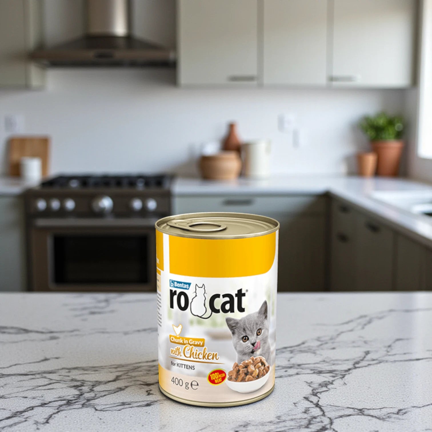 Complete Wet Food Chunks in Gravy for Kittens – Chicken | Enriched with Vitamins & Taurine | No Preservatives or Colourants - Damoo