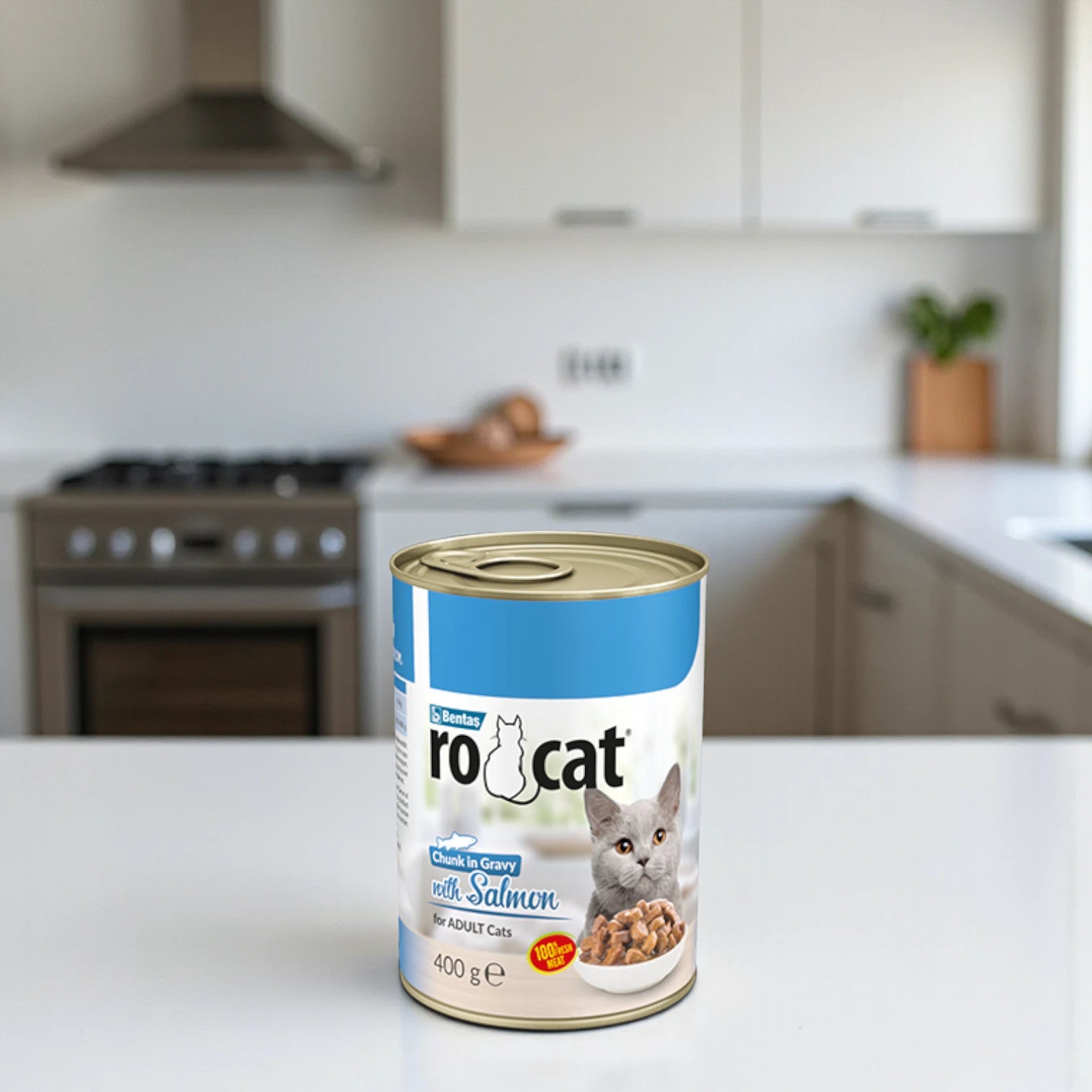 Complete Wet Food Chunks in Gravy for Adult Cats 400g – Lamb & Salmon | Enriched with Vitamins & Taurine | No Preservatives or Colourants - Damoo