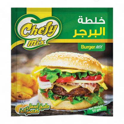 Chefy Mix Burger Mix 50g – Flavorful Spice & Herb Blend for Authentic Burger Taste | Easy to Use, Compact Pack - Damoo