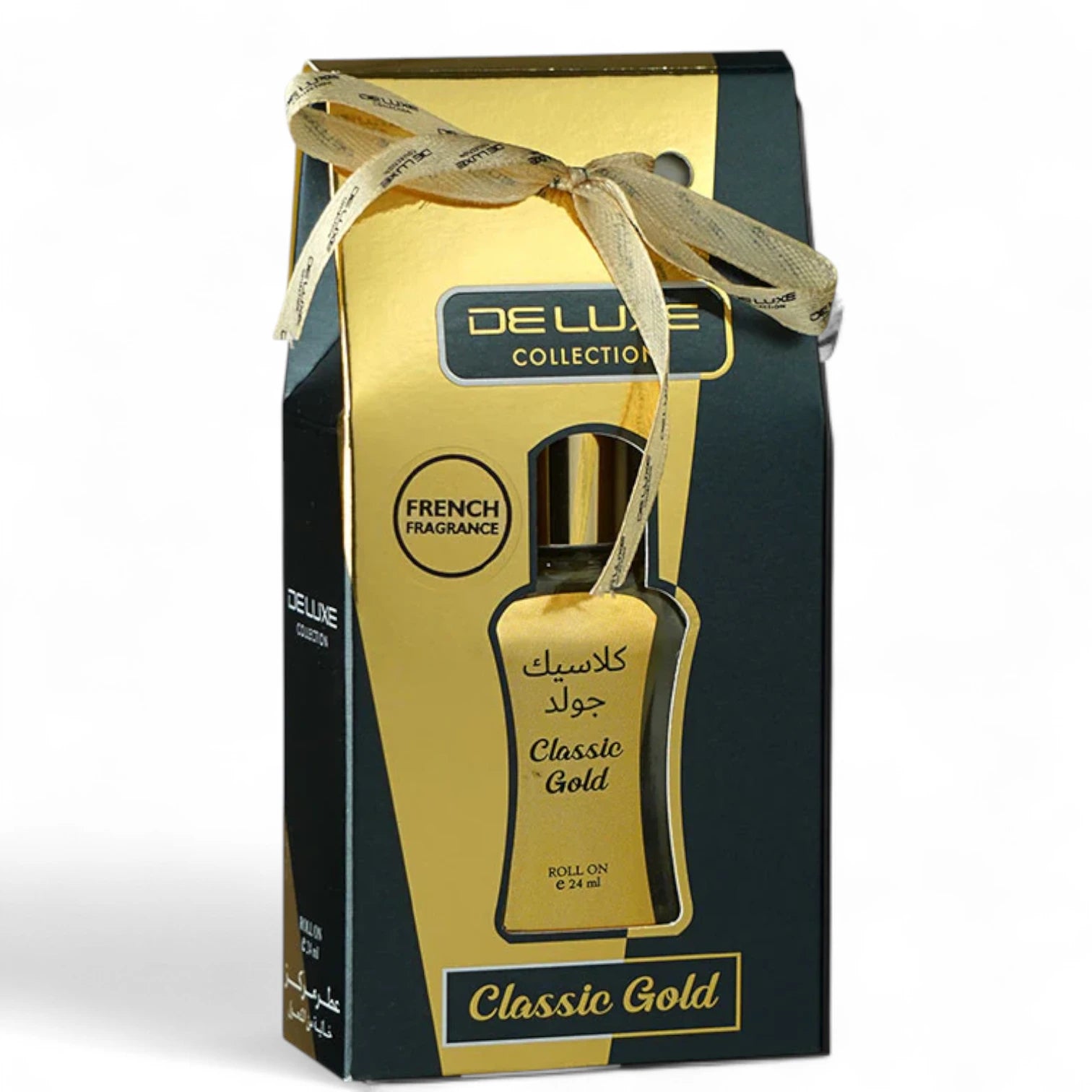 Hamidi Classic Gold Concentrated Perfume Oil Roll-On 24ml – Long Lasting Alcohol-Free Attar with Oriental Musky Fragrance - Damoo