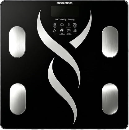 PORODO SOMAFIT SYNC Smart Bluetooth Body Scale – 180kg Capacity | 17 Body Metrics | Digital Display | Apple & Google Health Sync
