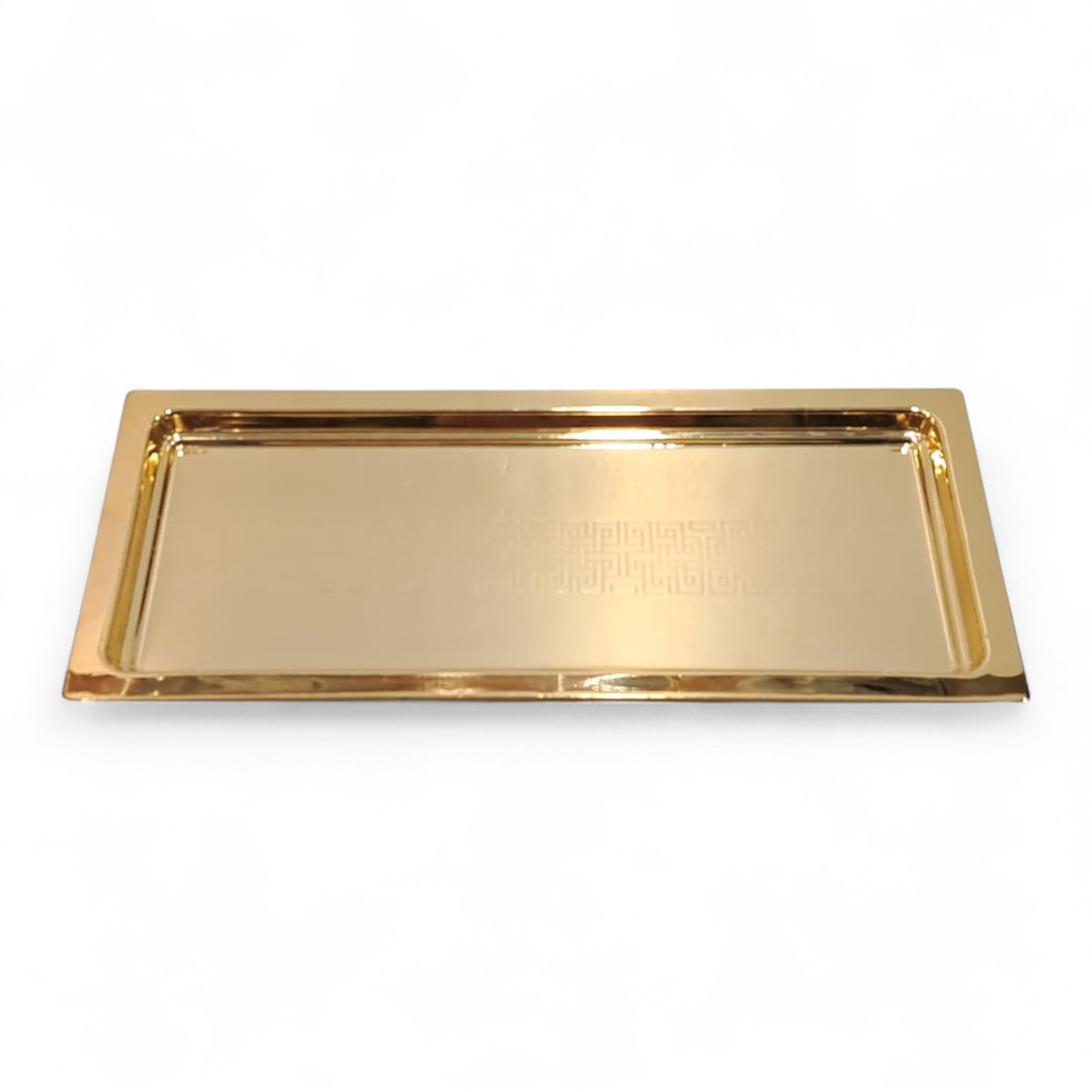 Luxury Gold Stainless Steel Serving Tray – Sleek Handle less Rectangular Metal Tray for Modern Home, Café, or Event Décor - Damoo